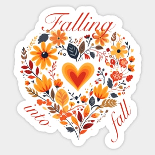 Autumn Heart Sticker